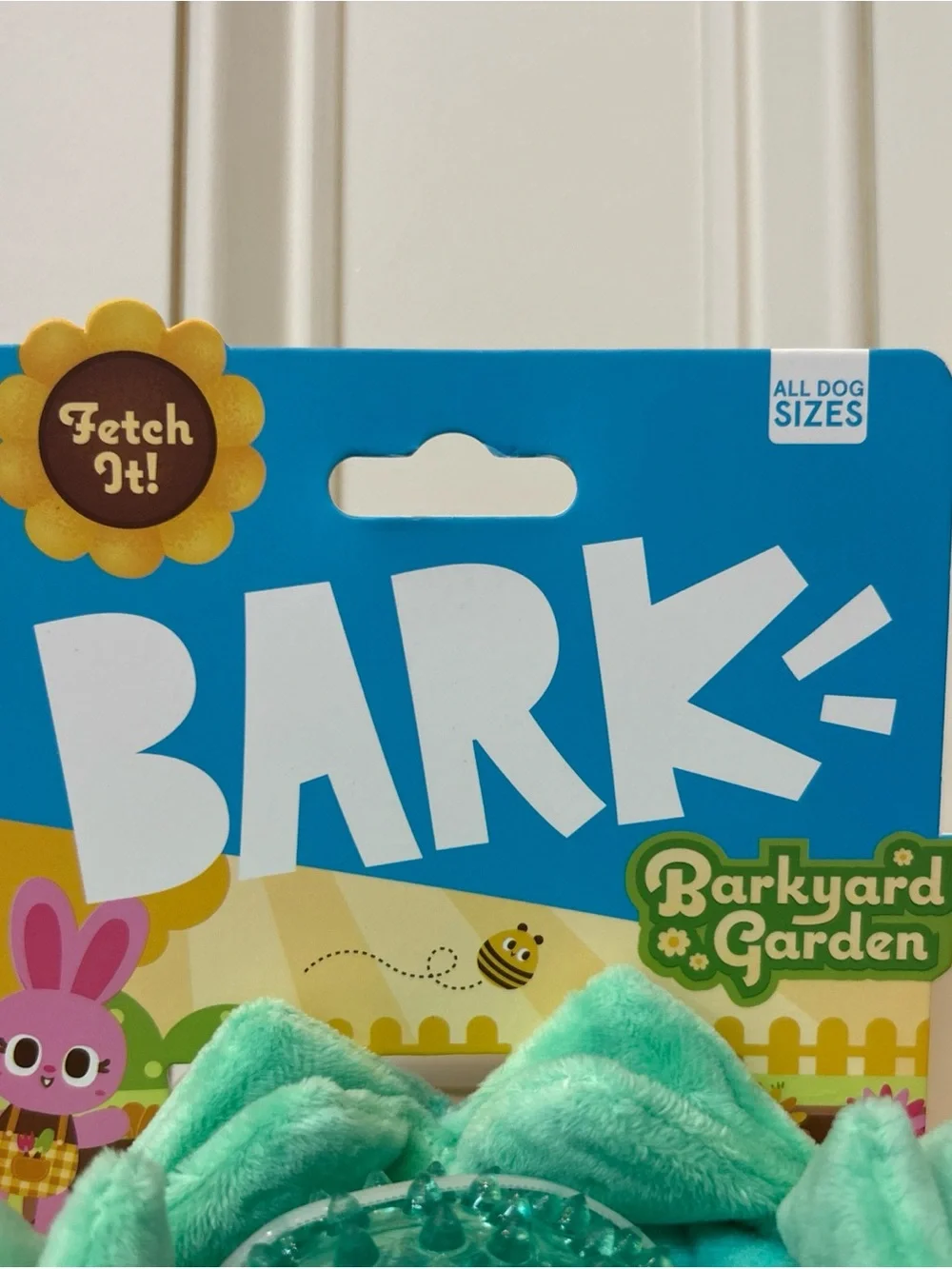 BARK Plush Succulent Dog Toy in Mint Green and Cream